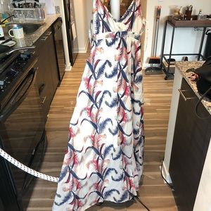 Cotton, feather print maxi dress from Quicksilver